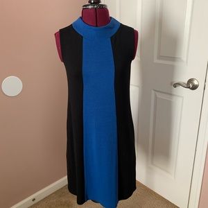 Boston proper. Blue and black dress in size 6. NWOT